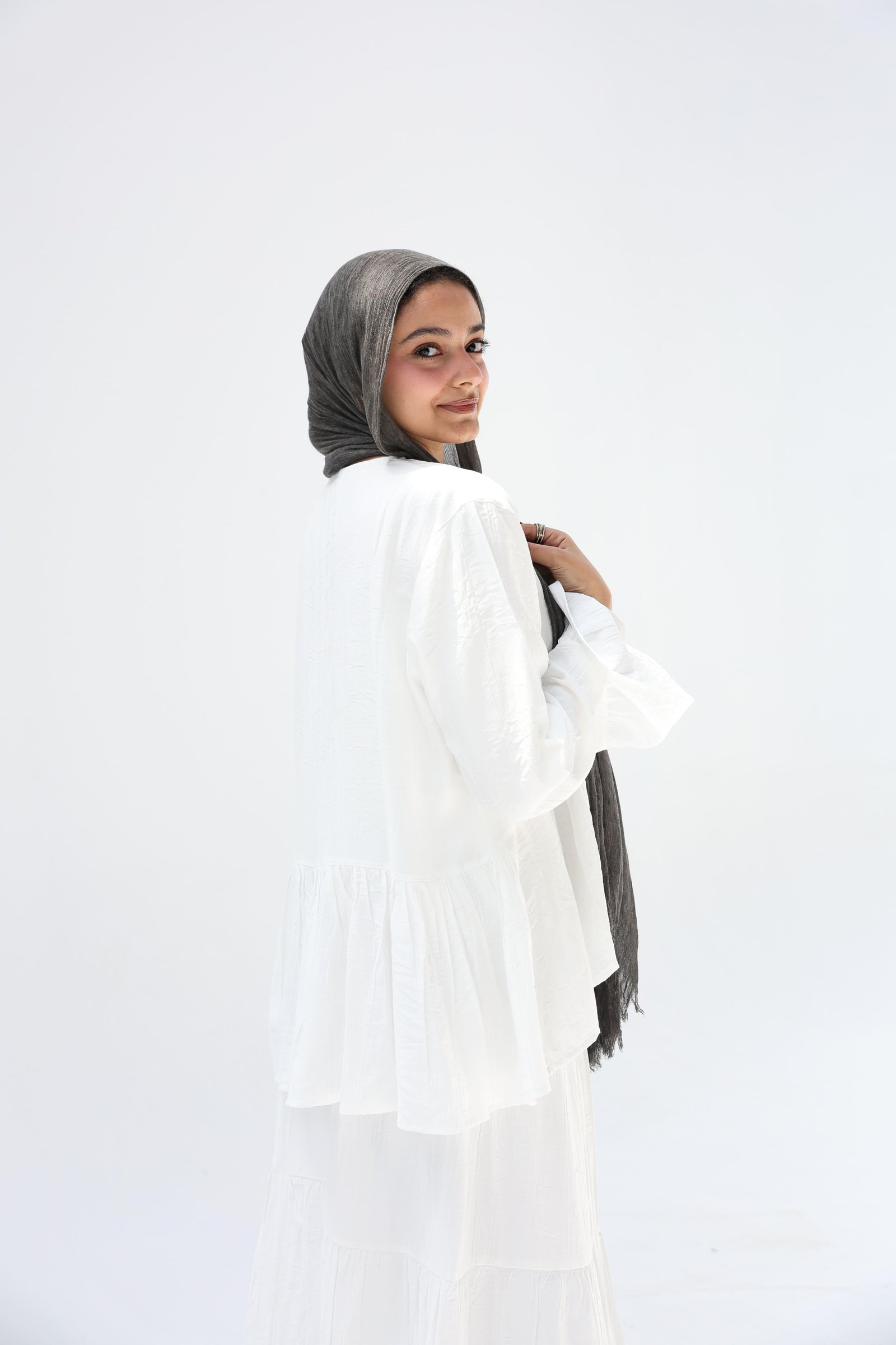 White Fluffy Blouse