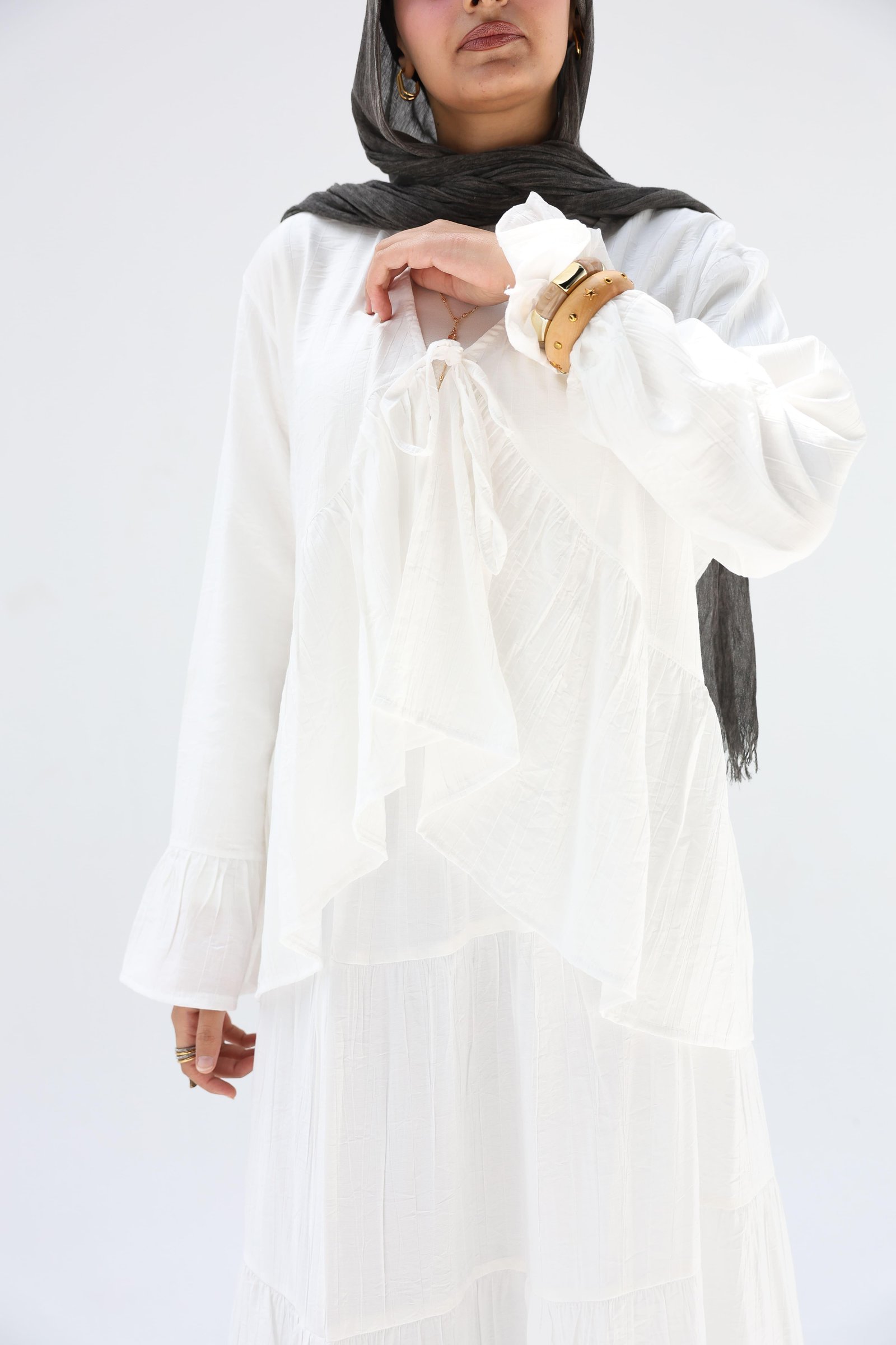 White Fluffy Blouse