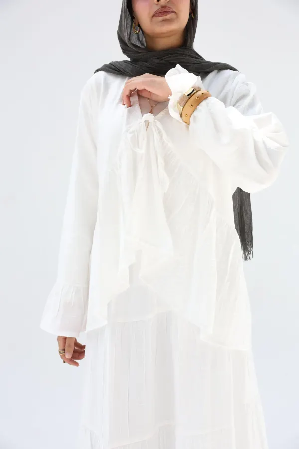 White Fluffy Blouse