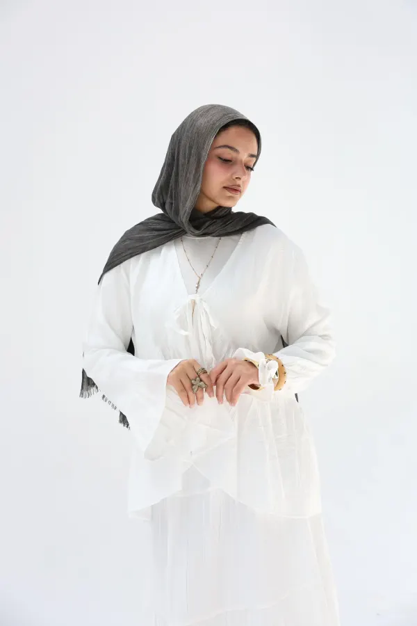 White Fluffy Blouse