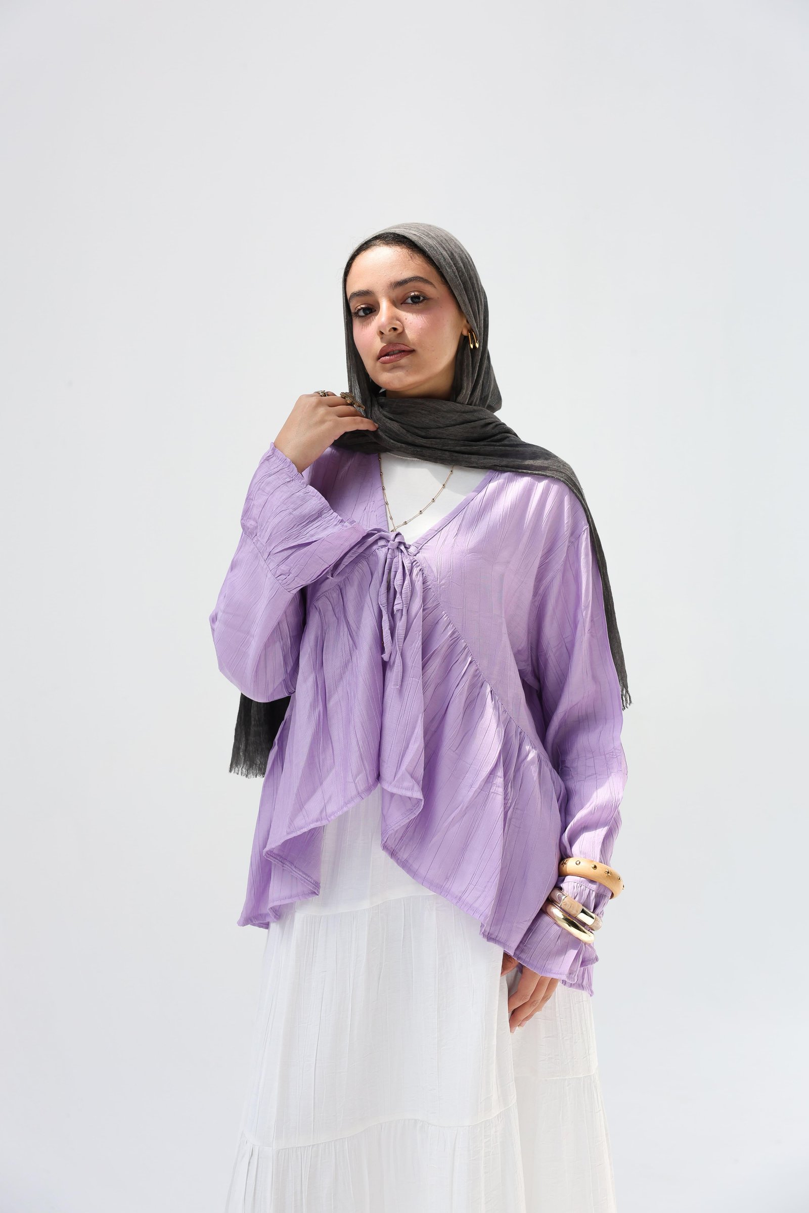Lavender Fluffy Blouse