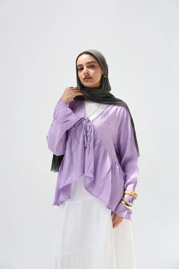 Lavender Fluffy Blouse