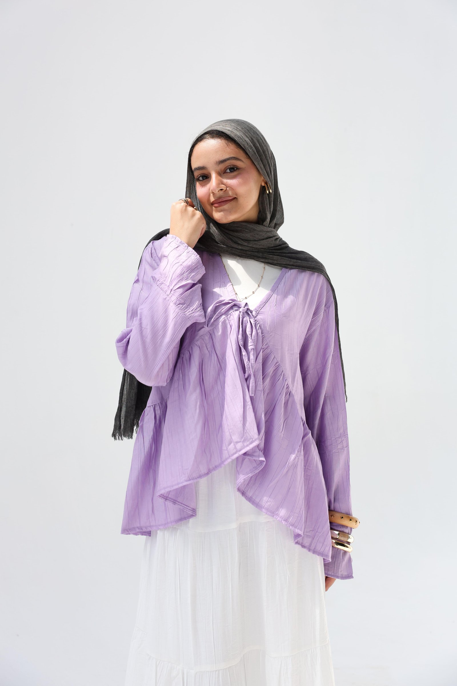 Lavender Fluffy Blouse