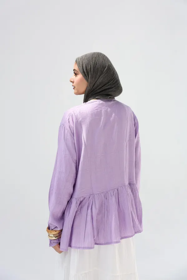 Lavender Fluffy Blouse