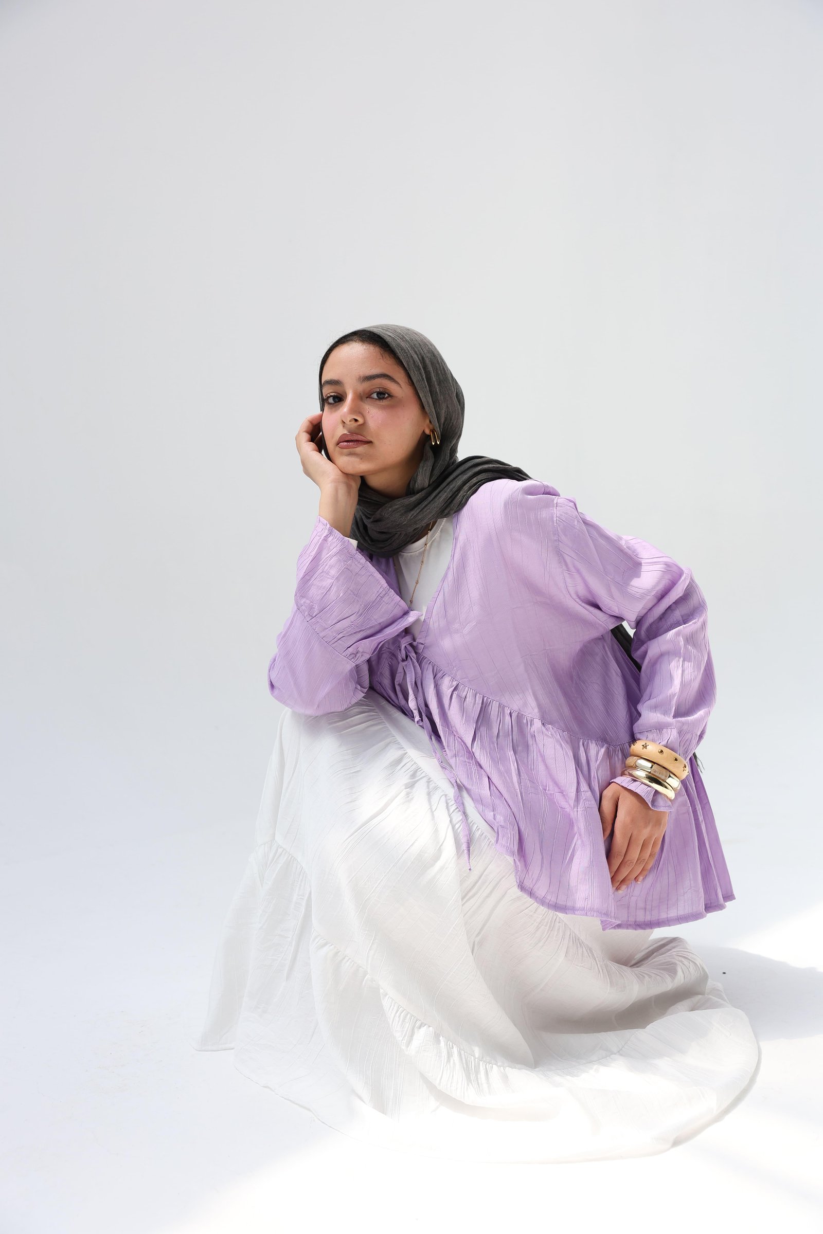 Lavender Fluffy Blouse