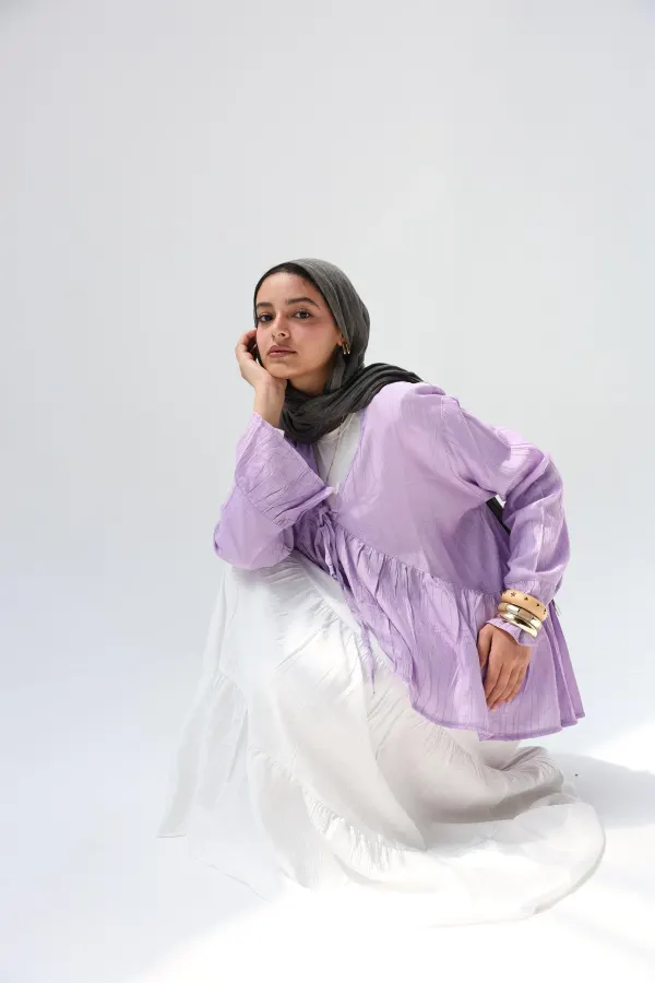 Lavender Fluffy Blouse
