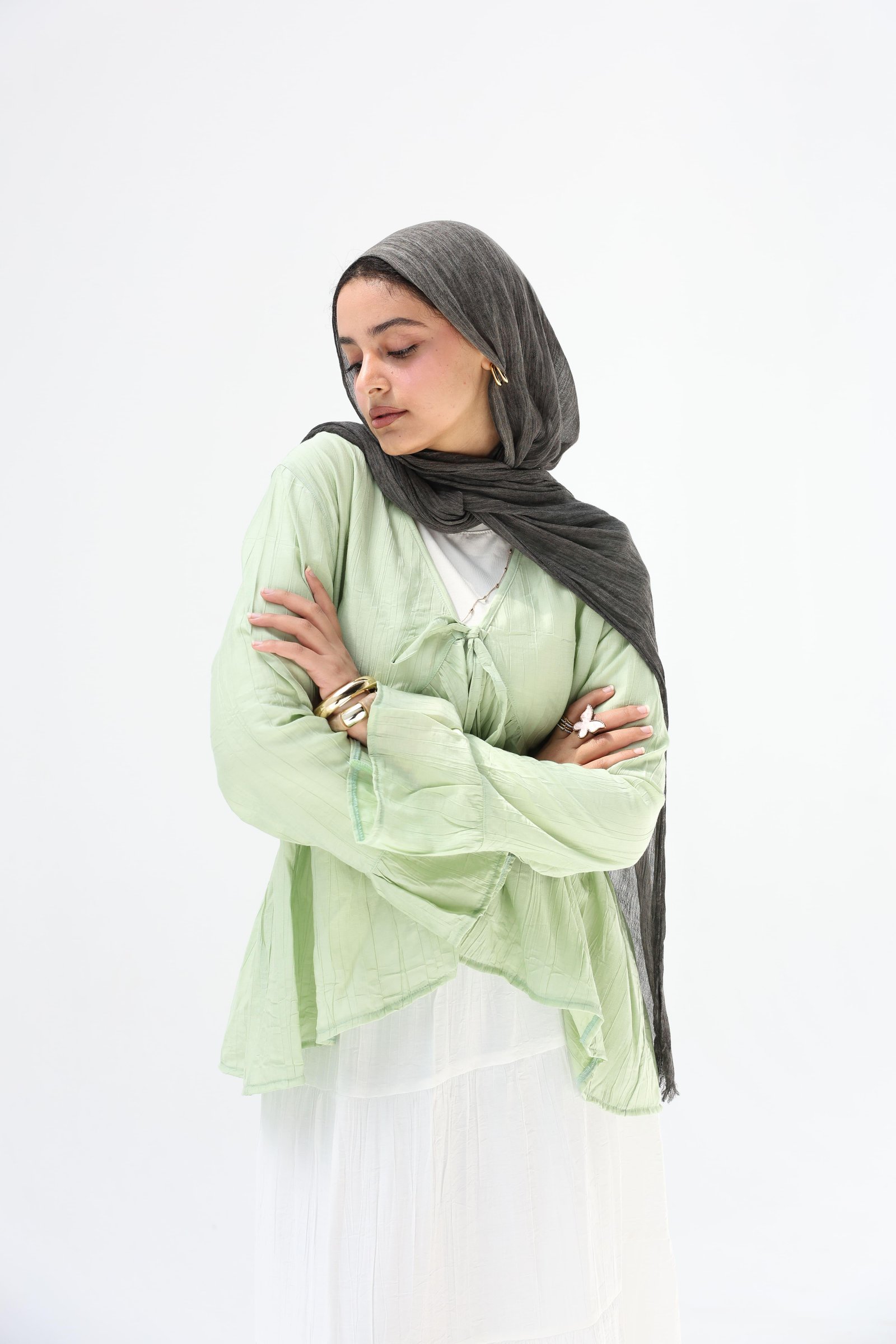 Mint Green Fluffy Blouse