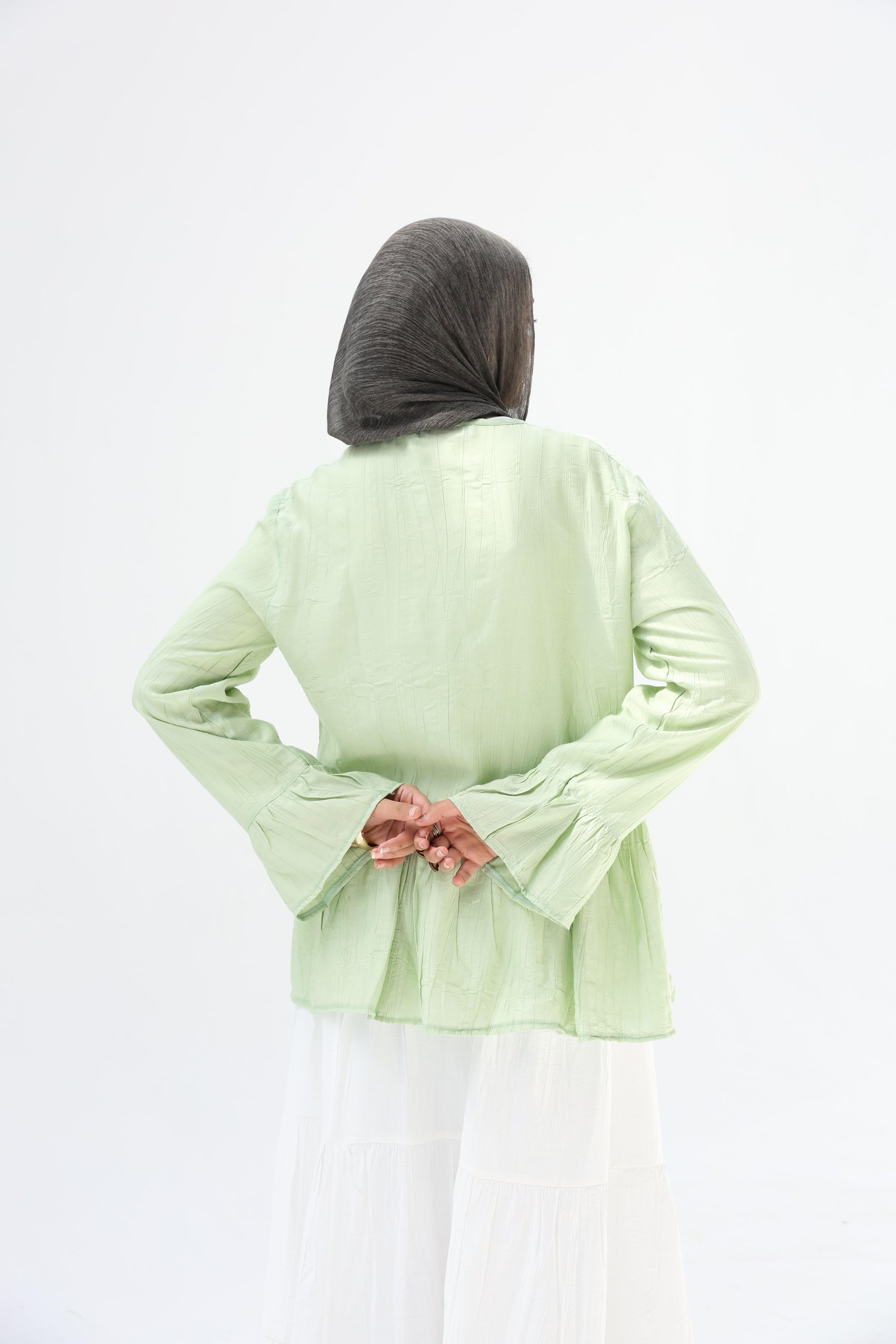 Mint Green Fluffy Blouse