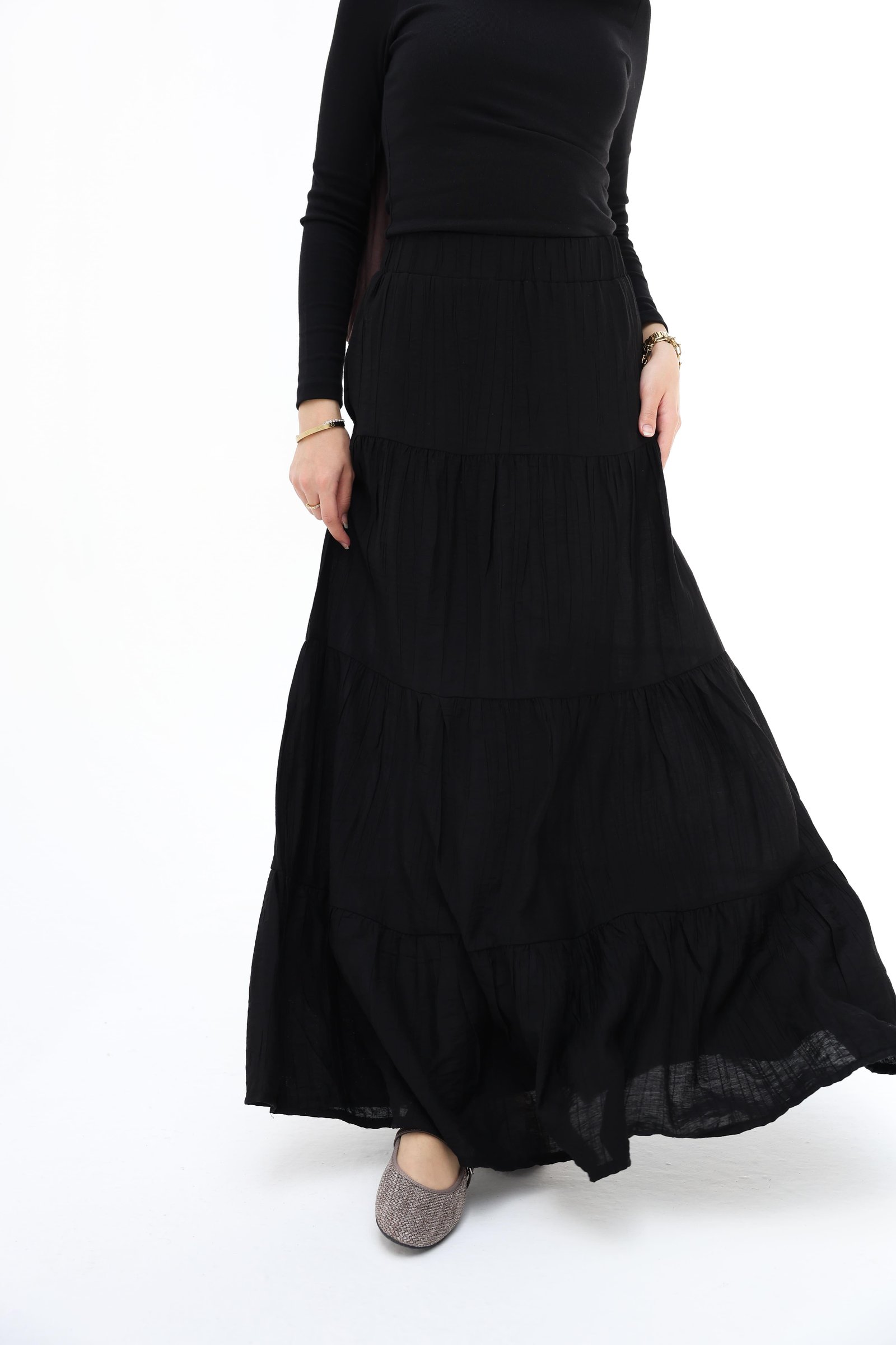 Black Layerd Skirt