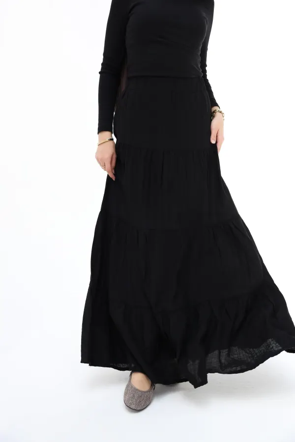 Black Layerd Skirt