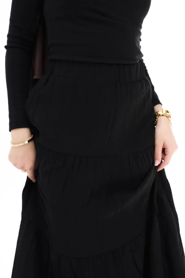 Black Layerd Skirt
