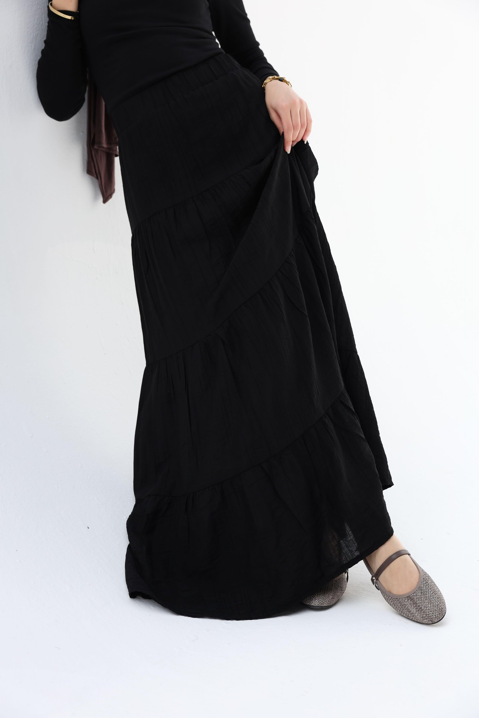 Black Layerd Skirt
