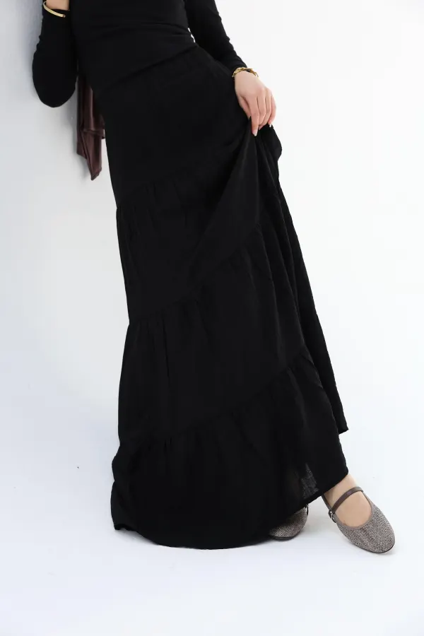 Black Layerd Skirt