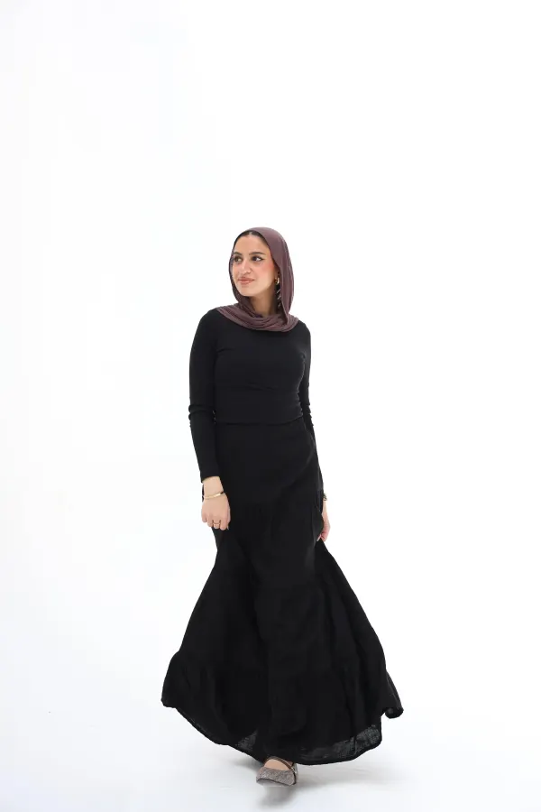 Black Layerd Skirt