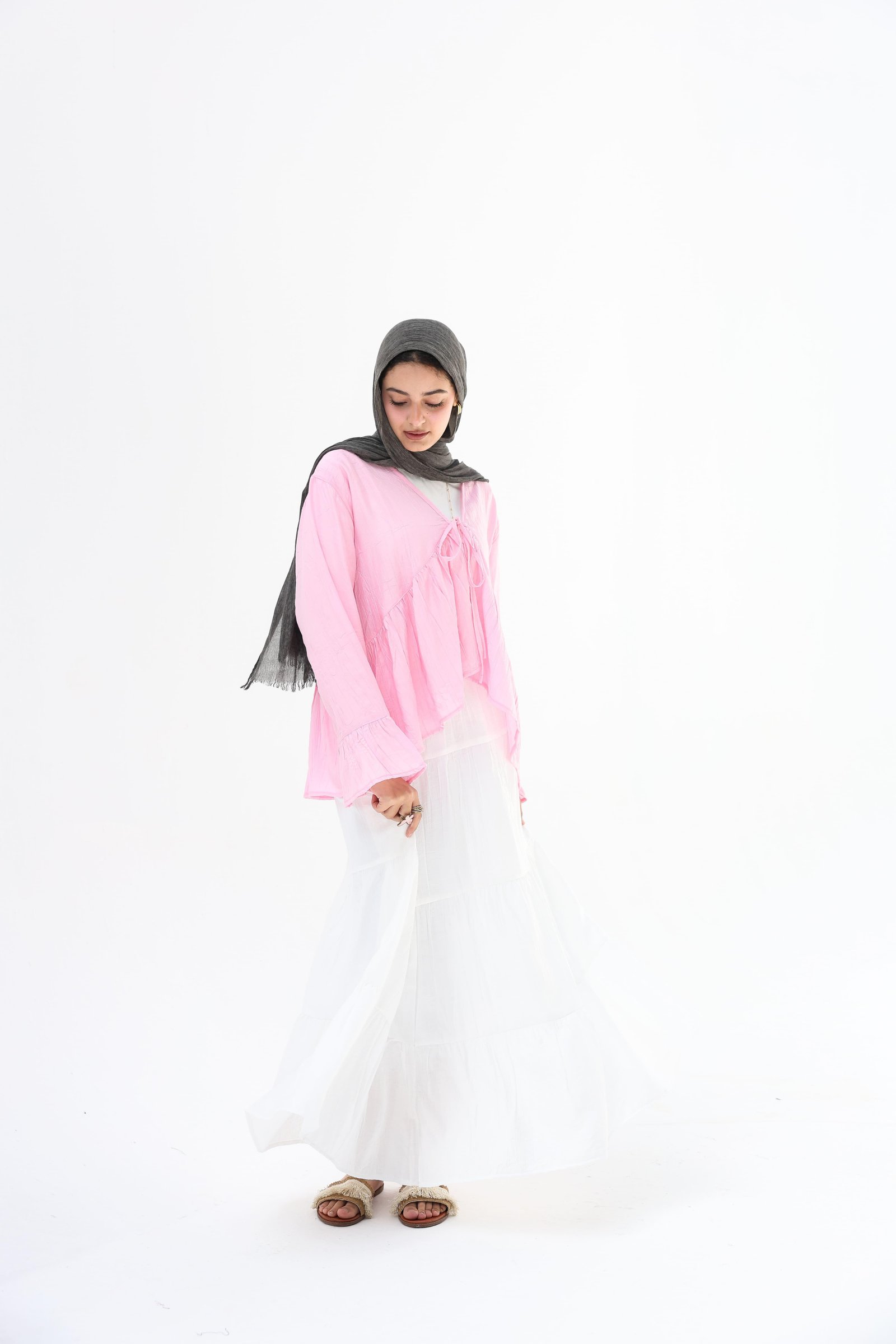 White Layerd Skirt