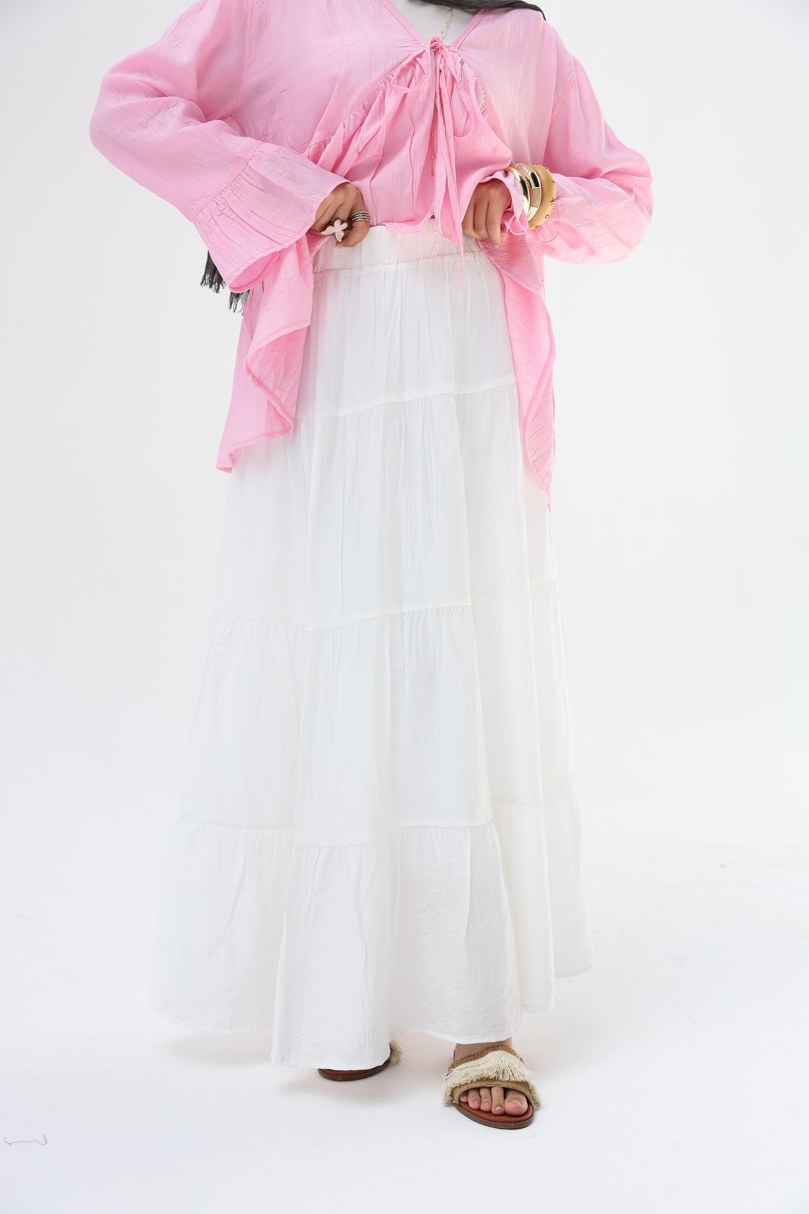 White Layerd Skirt