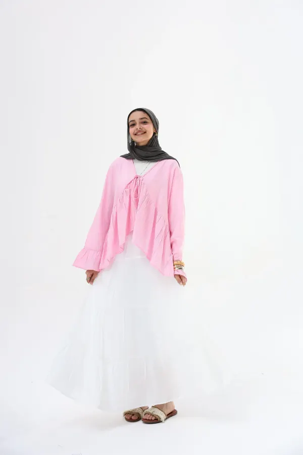 White Layerd Skirt
