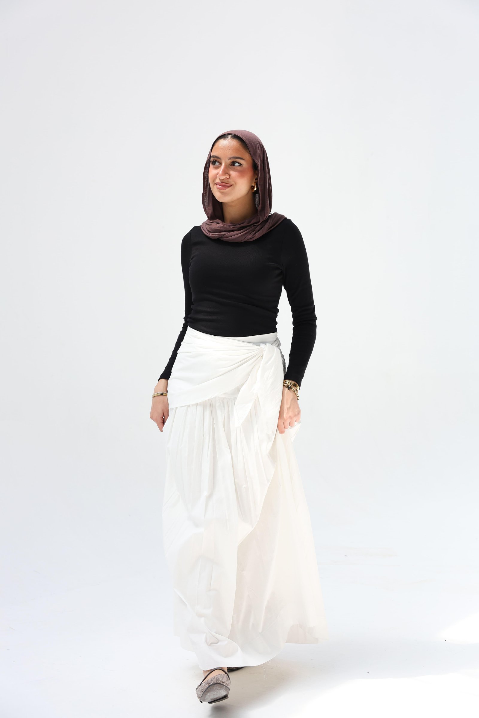 White Scart Skirt