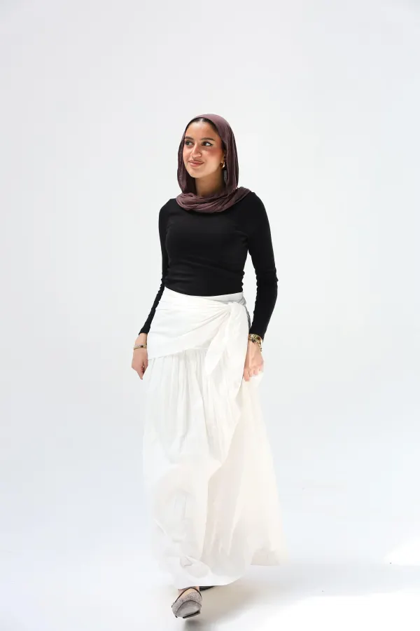 White Scart Skirt
