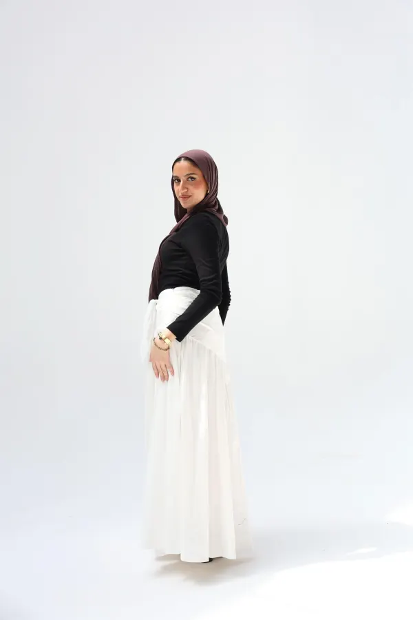 White Scart Skirt