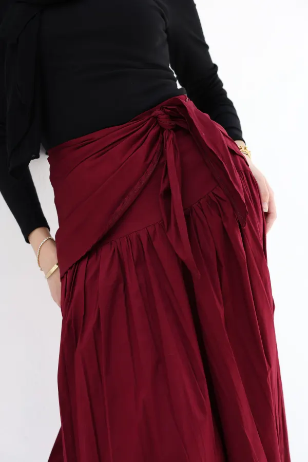 Burguandy Scart Skirt