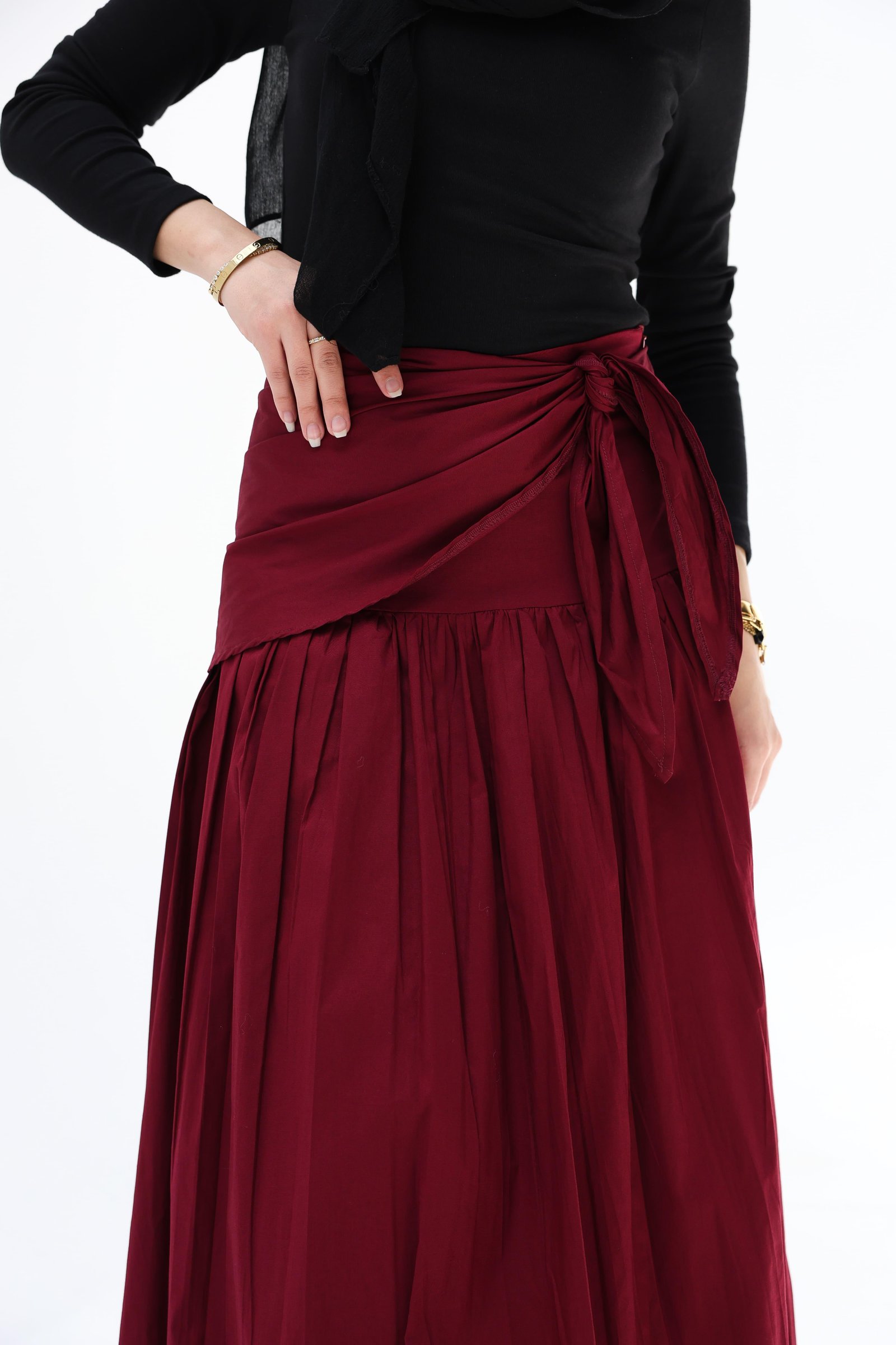 Burguandy Scart Skirt