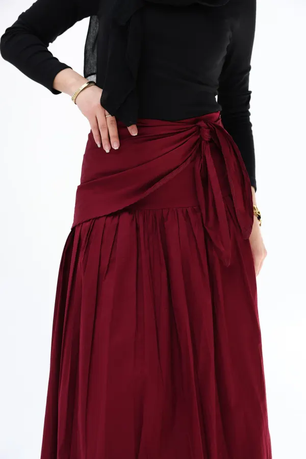 Burguandy Scart Skirt