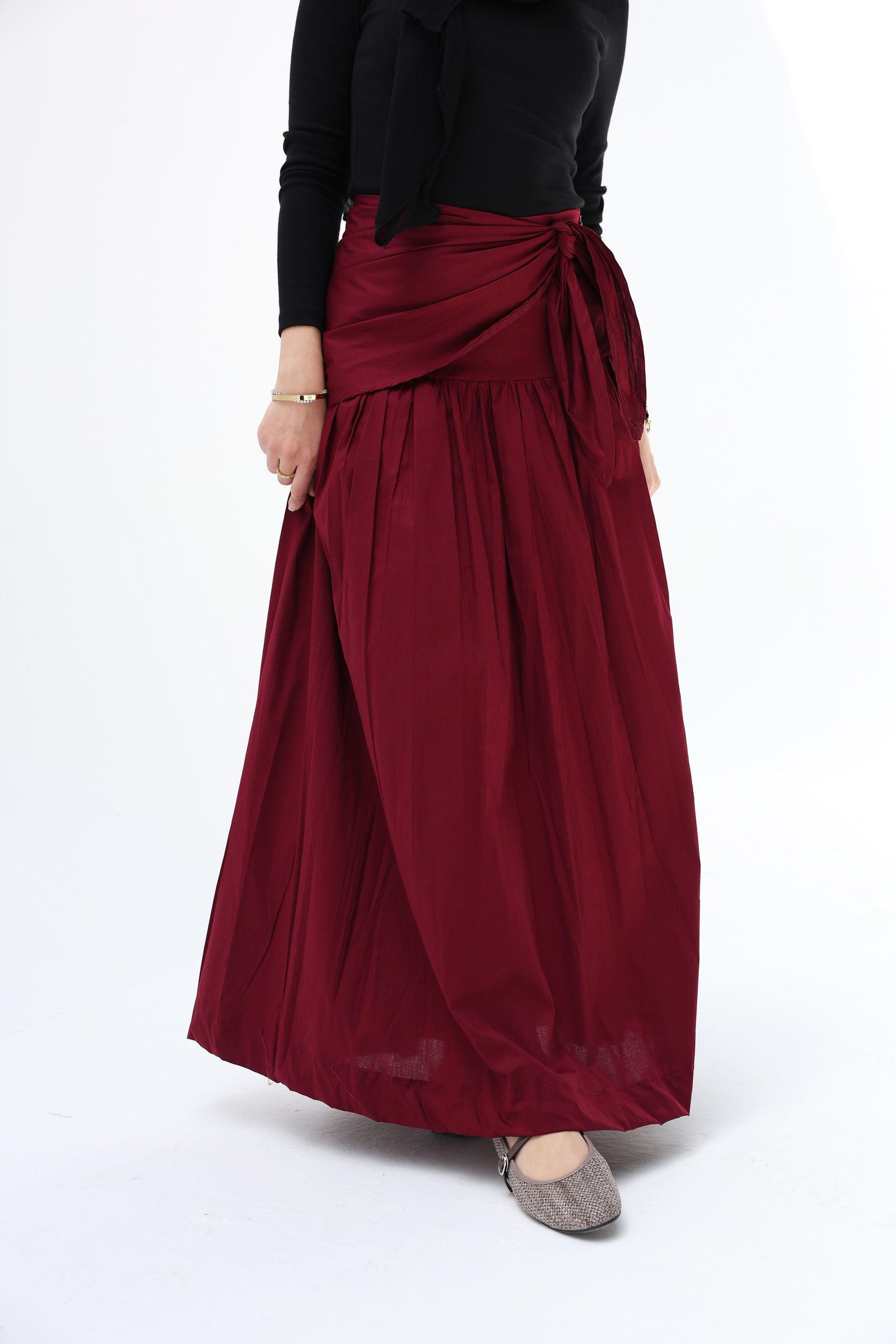 Burguandy Scart Skirt