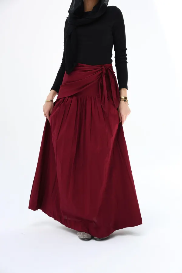 Burguandy Scart Skirt