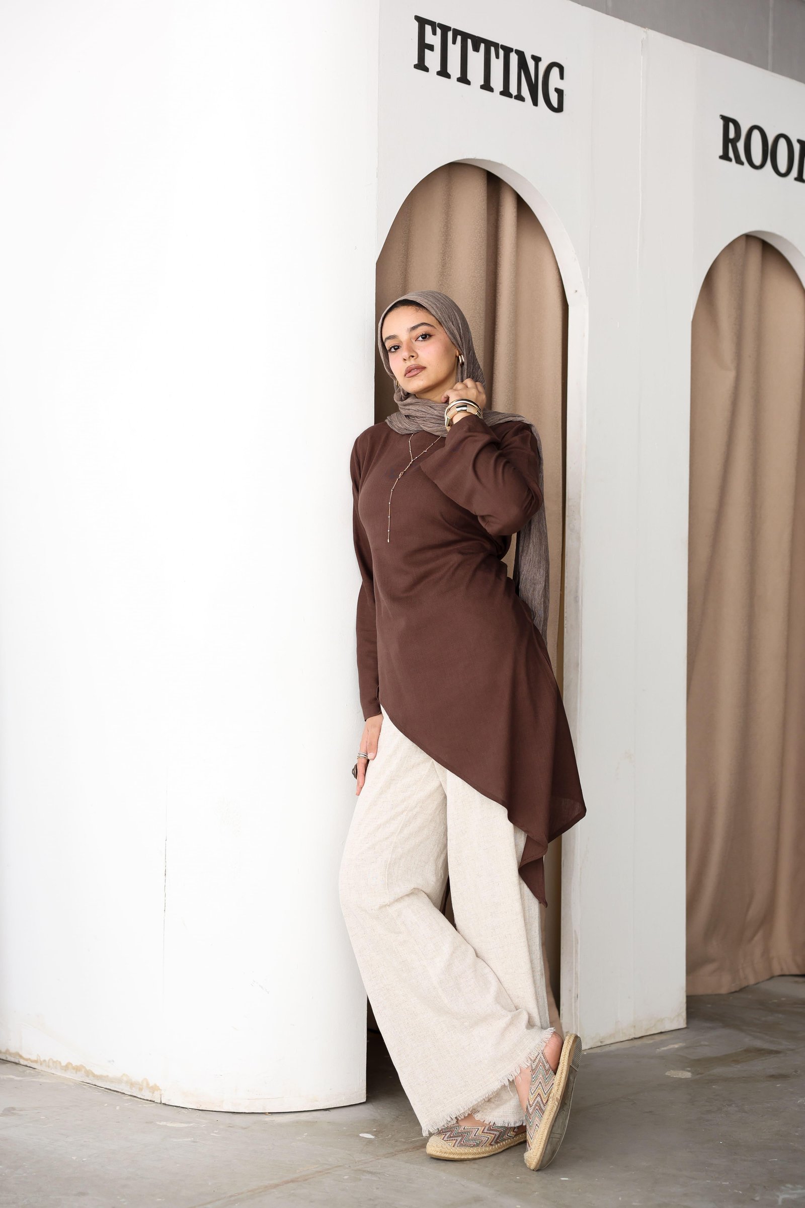 Brown Lace Top