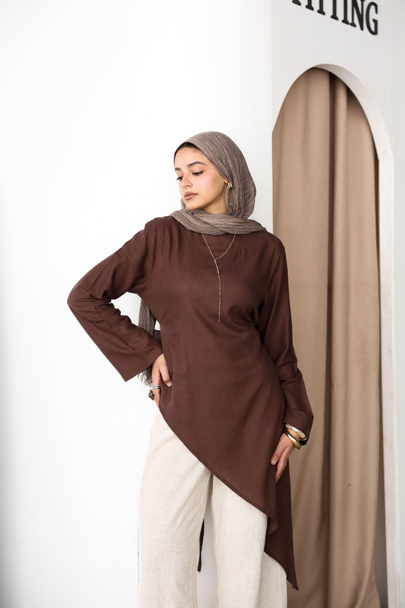 Brown Lace Top