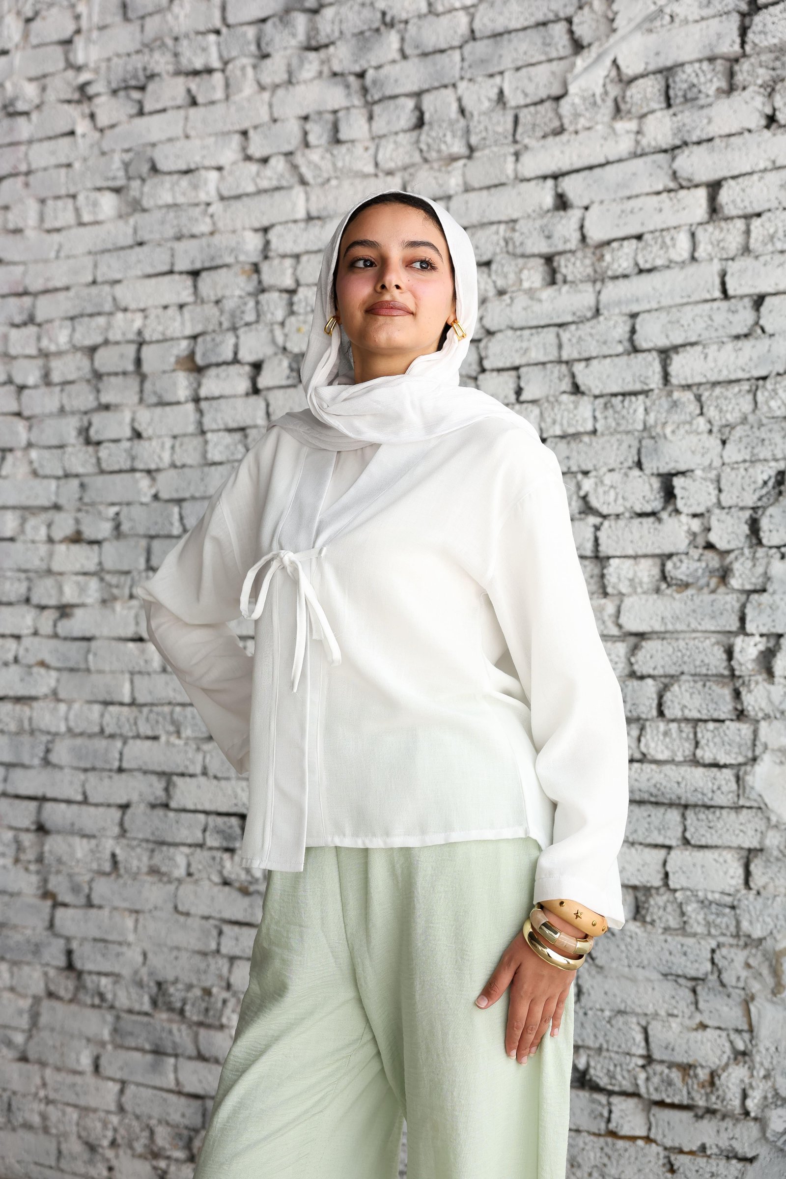 White Ribbon Blouse