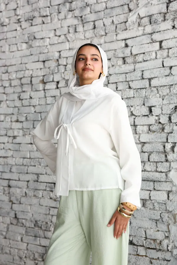 White Ribbon Blouse