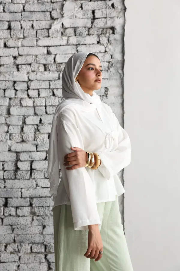 White Ribbon Blouse