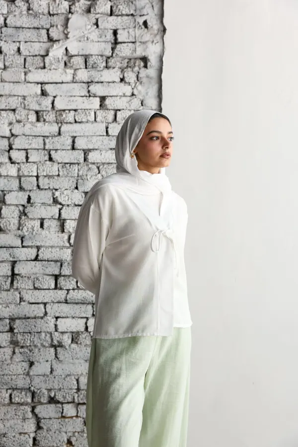 White Ribbon Blouse