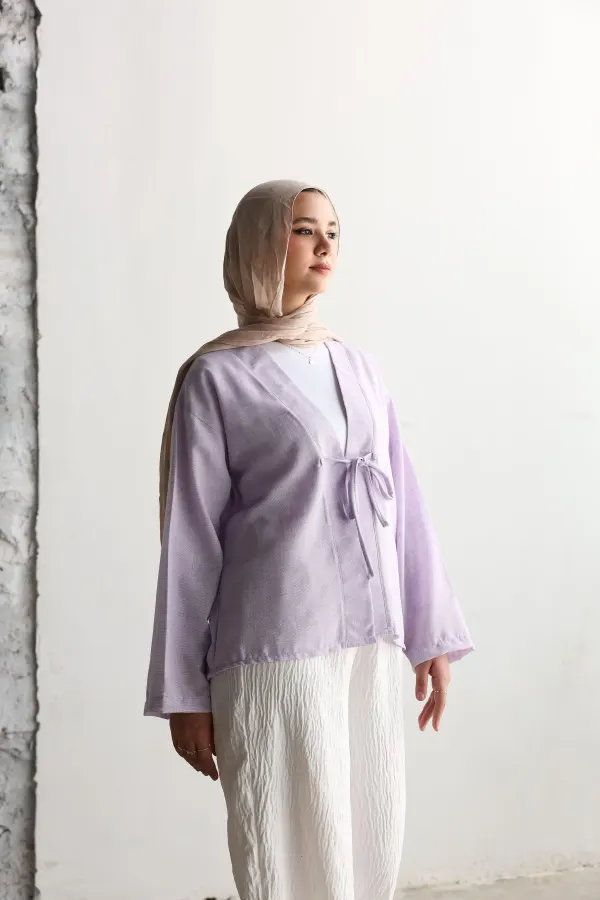 Lavender Ribbon Blouse