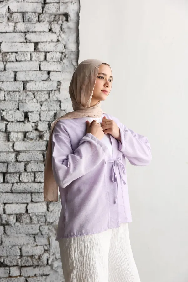 Lavender Ribbon Blouse