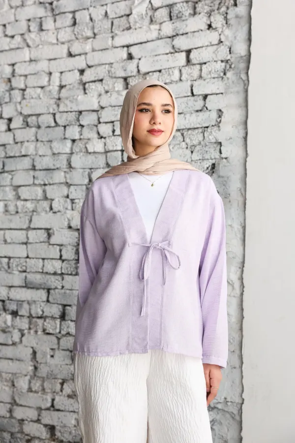 Lavender Ribbon Blouse