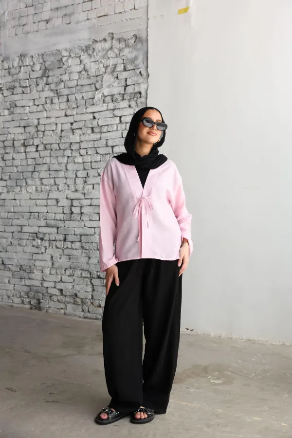 Baby Pink Ribbon Blouse