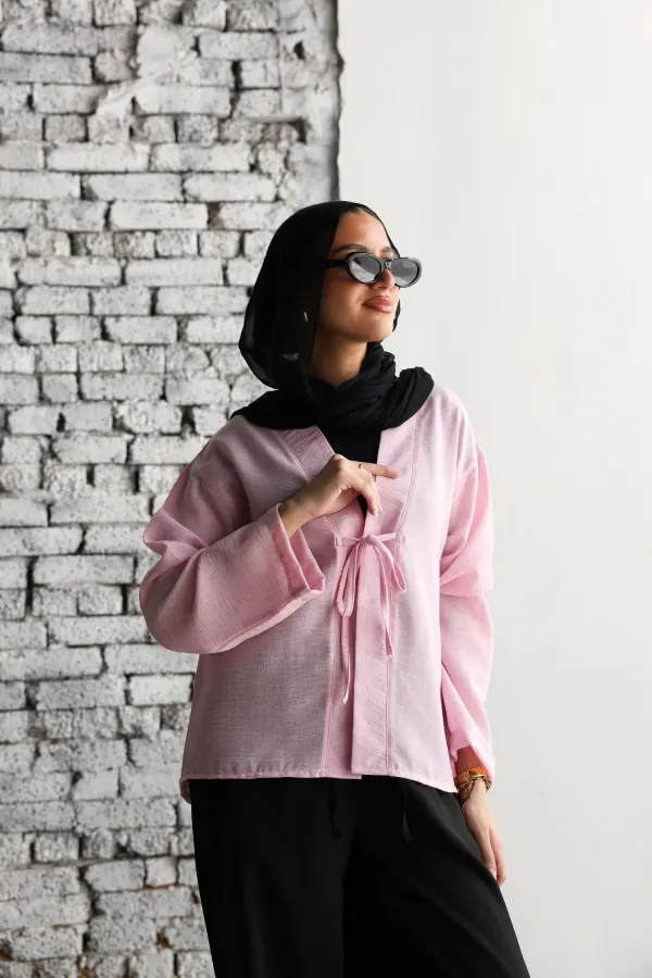 Baby Pink Ribbon Blouse