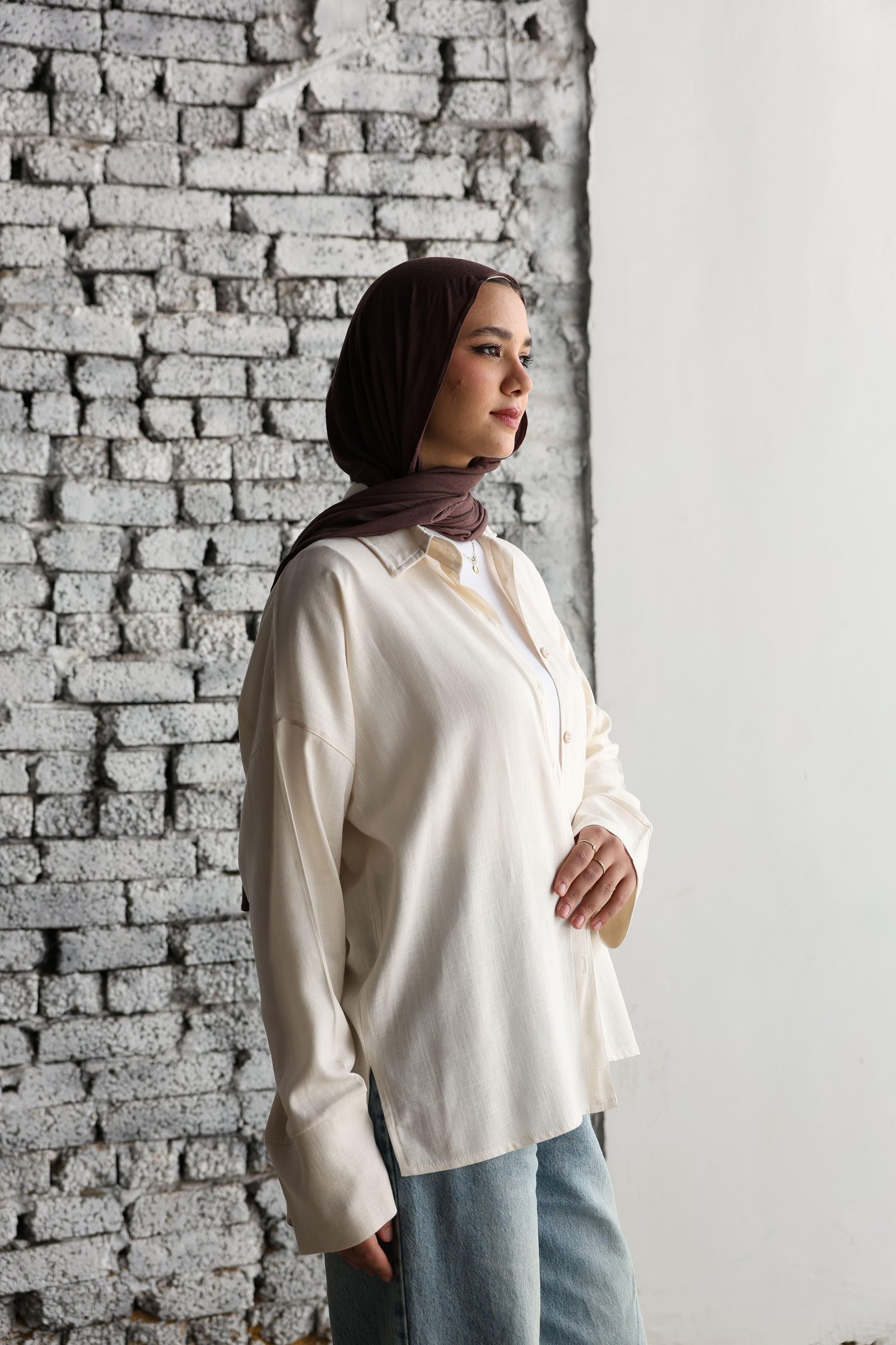 Beige Linen Shirt