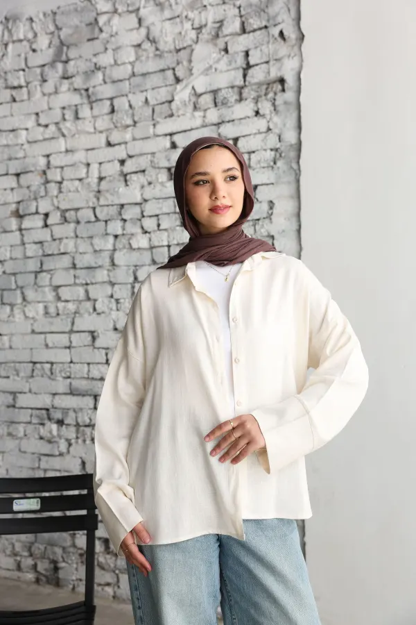 Beige Linen Shirt