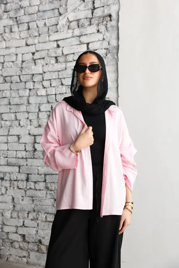 Baby pink Linen Shirt