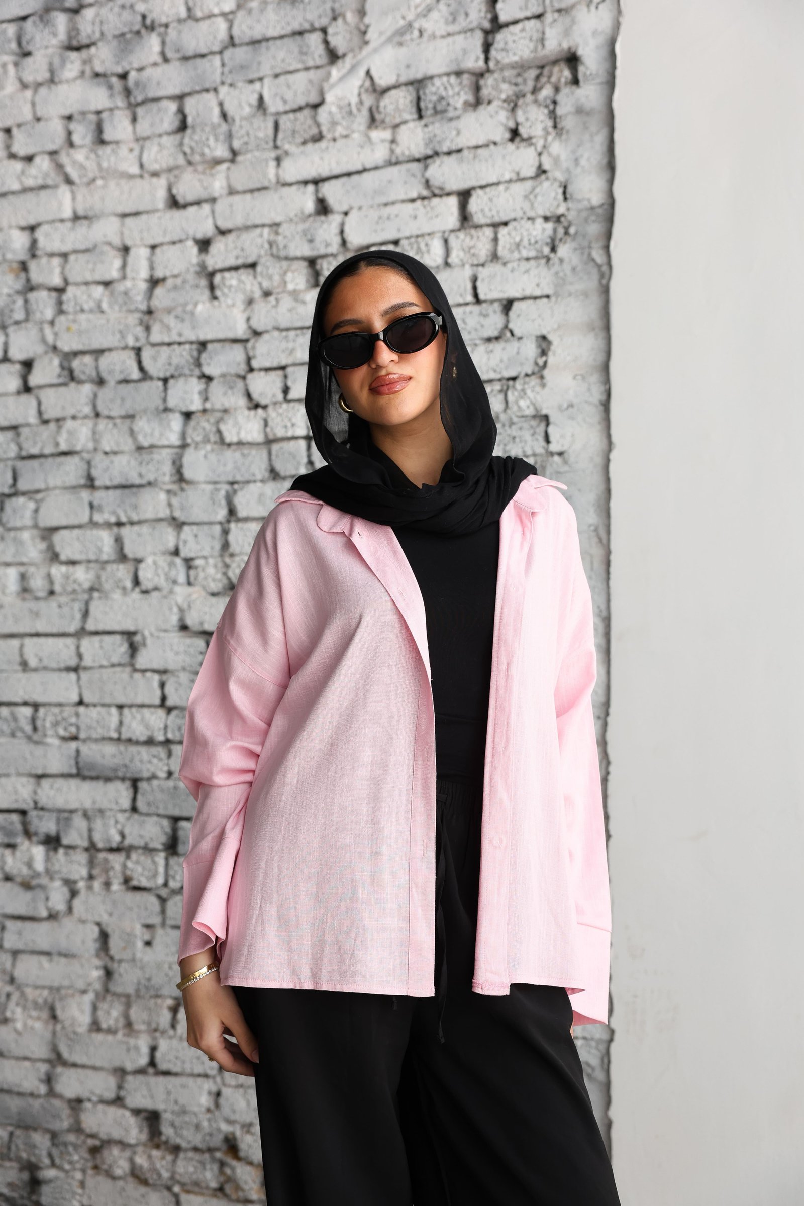 Baby pink Linen Shirt