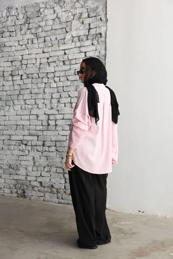 Baby pink Linen Shirt