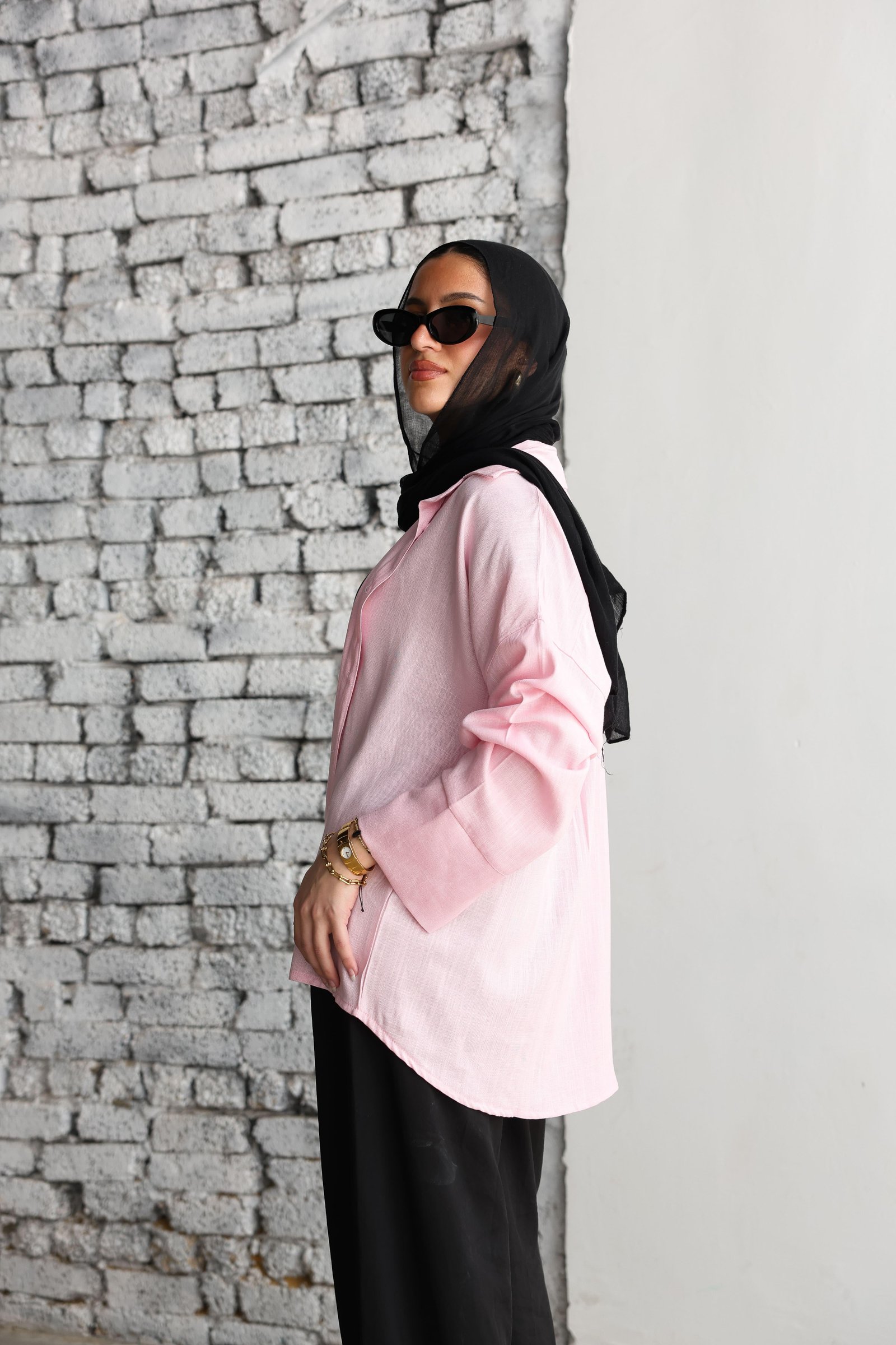 Baby pink Linen Shirt