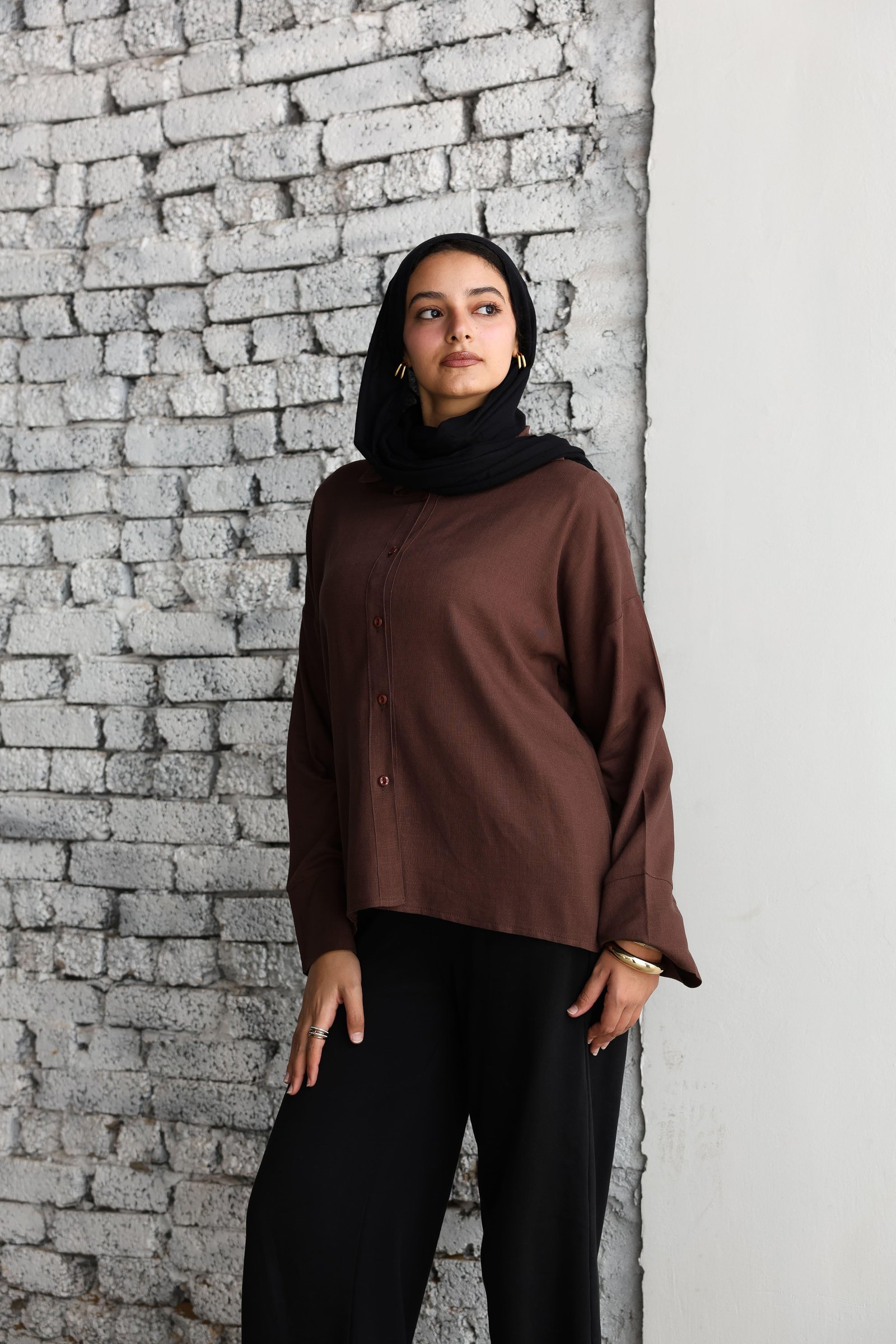 Brown Linen Shirt