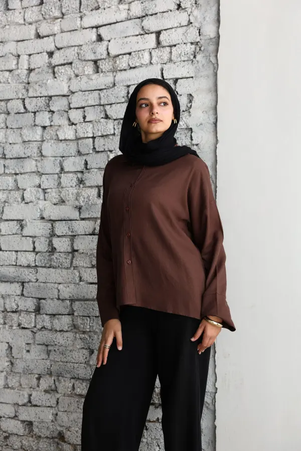 Brown Linen Shirt