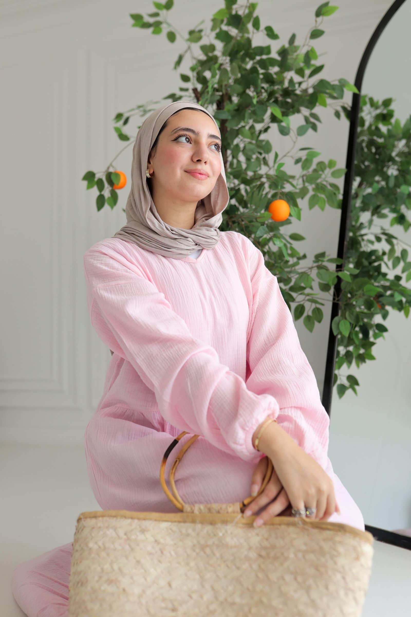 Baby pink sunshine dress