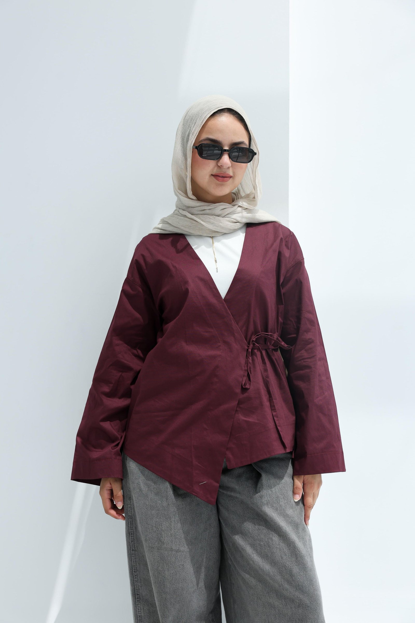 Burguandy Bloom Blouse